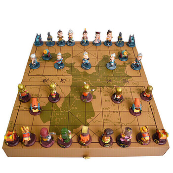 魅扣 兵马俑 q版西游记卡通人物象棋三国象棋树脂象棋 简装版三国象棋