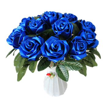 丝带玫瑰花材料制作同款花杆包装网纱制作