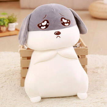 公仔毛绒玩具布娃娃趴趴狗睡觉抱枕女生萌萌可爱生日礼物 站灰色委屈