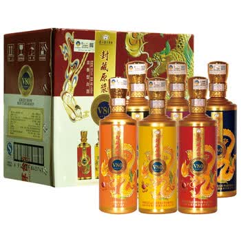 白酒 封藏原浆酒v80 浓香型 光瓶装 52度 500ml*6瓶【行情 报价 价格