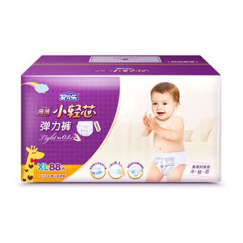安儿乐（Anerle）薄薄小轻芯弹力裤 婴儿拉拉裤 加大号XL88片【12-17kg】（新老包装随机发货）
