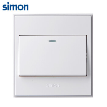 西蒙(SIMON) 开关插座面板 56C系列 一开多控开关 86型面板 珍珠白色 V51026BYT
