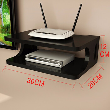 机顶盒置物架壁挂电视柜路由器收纳盒挂架墙上搁架客厅机顶盒架子