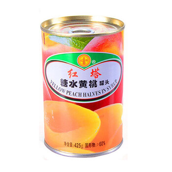 红塔 黄桃罐头糖水黄桃罐头 425g 大连特产 新鲜美味