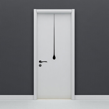 实木复合门 白色烤漆门现代简约水滴 隔音房门室内卧室套装门sn8783