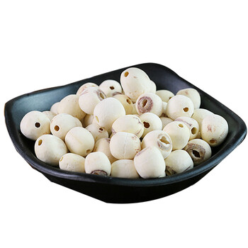 湖南特产湘潭莲子干货无芯白莲米 500g去芯磨皮野生湘莲百合银耳