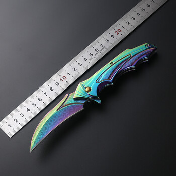 刀户外折叠刀高硬度随身锋利折刀军工刀特种兵军刀防身刀具 啄木鸟钛