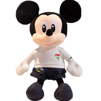 泰格睿 牛仔毛绒玩具米老鼠米妮米奇公仔娃娃情侣公仔婚庆娃娃儿童