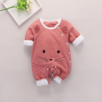 新生婴儿儿衣服女连体衣秋冬装外出抱衣初生潮男宝宝哈衣夹棉保暖小