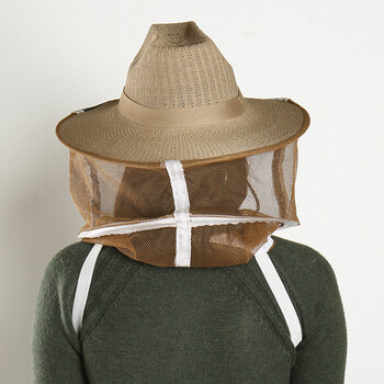 防蜂帽养蜂网纱透气型加厚蜂冒养蜜蜂面网收捕峰帽子