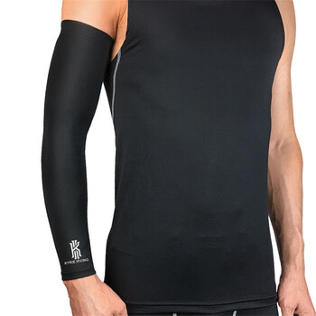 nba篮球骑行运动护臂袖套大码护肘夏薄款防晒男女护具 欧文黑 单只m