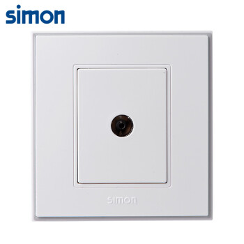 西蒙(SIMON) 开关插座面板 56C系列 一位电视插座 86型面板 珍珠白色 V55111T