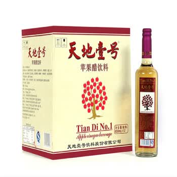 天地壹号 苹果醋饮料650ml×12瓶 整箱