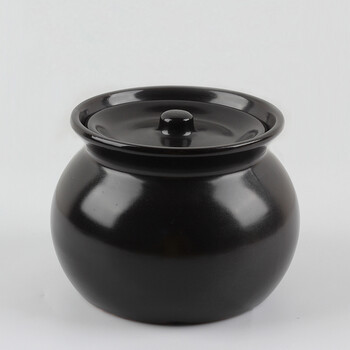 耐高温明火瓦罐煨汤陶瓷隔水炖盅带盖小砂锅燕窝煲汤罐小瓦罐家用 450