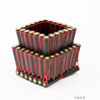 【 京东狂欢节】 弹壳工艺品 编织手工摆件 办公室笔筒装饰品 弹壳