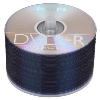 
                                                                                飞利浦（PHILIPS）DVD+R光盘/刻录盘 16速4.7G 手拎乖乖桶 桶装50片                