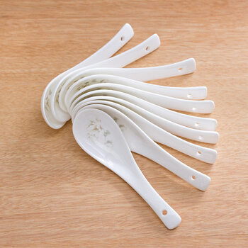 骨瓷小调羹汤勺陶瓷勺子小勺小汤匙小马戈家用 绝世佳人【10个装】