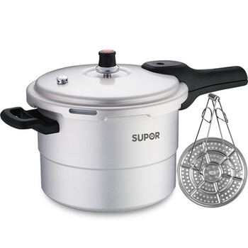 苏泊尔(SUPOR)高压锅24cm铝合金蒸格压力锅7.0L压力煲明火燃气锅具YL249H2