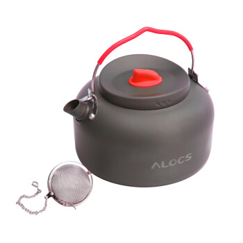 爱路客ALOCS户外烧水壶茶具 超轻便携咖啡壶野炊茶壶用品 野外水壶 1.4升CW-K06(含茶球)