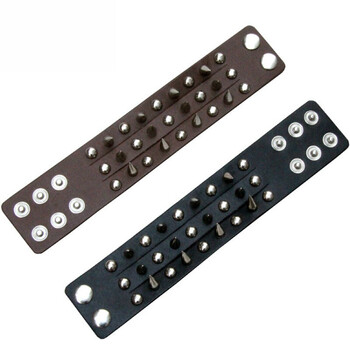 武术护腕 皮革泡钉护腕南拳武术表演练功护腕 黑色