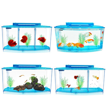 迷你金鱼缸 小型热带鱼缸 亚克力水晶虾缸 养鱼