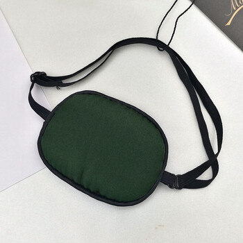 儿童真丝独眼单眼罩纠正散光弱视眼罩 绿色 墨绿通用款无瑕疵