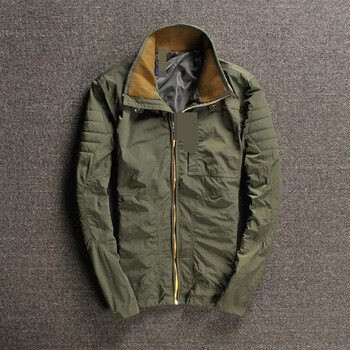 2016新款男士夹克外套 男式春款夹克 军绿 s