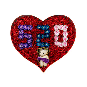 99朵七夕情人浪漫生日礼物女生创意肥皂永生玫瑰香皂花束心形礼盒心机