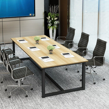 办公室小型会议桌简约现代长形简易长条板式长方形长桌办公家具 长180