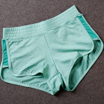 玖品鲨运动短裤女夏季跑步健身短裤宽边透气弹力热裤训练裤 军绿色 xl