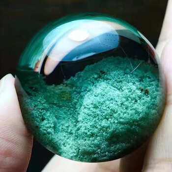 玫之尔巴西天然绿幽灵原石聚宝盆吊坠水润饱满