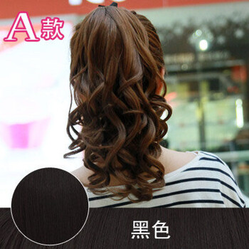 假发女马尾中长款梨花卷马尾辫大波浪假马尾长发卷发假发片绑带式改梨花卷黑色 图片价格品牌报价 京东