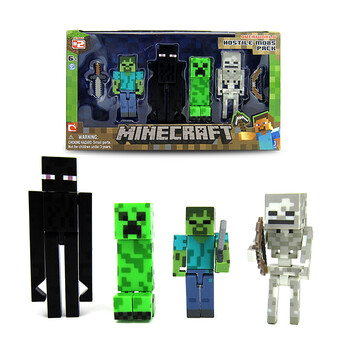 我的世界公仔玩具 我的世界 Minecraft 立体拼插模型拼装礼物儿童积木公仔玩具暴徒组 行情报价价格评测 京东