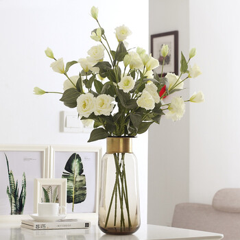 大号花瓶 6束米色洋桔梗