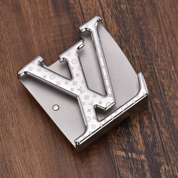 lv皮带男扣头时尚不绣铜拉丝女士腰带扣潮百搭平滑扣适用lv有套餐选