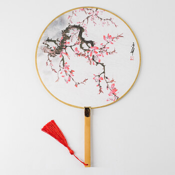 5团扇影楼古装扇子女圆扇儿童女童古典舞刺绣舞蹈小宫廷中国风中式