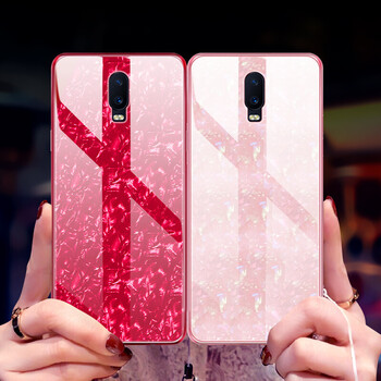 鼎慕oppo r17手机壳仙女贝壳纹玻璃壳保护套全包防摔oppo r17硬壳软边