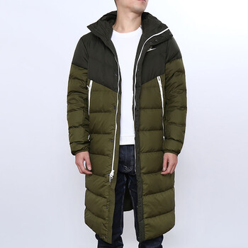 耐克羽绒服男装冬季运动服休闲防风夹克保暖中长款连帽外套 cu0281