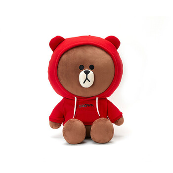 line friends 布朗熊玩偶公仔42cm 女生可爱萌毛绒玩具送女友礼物