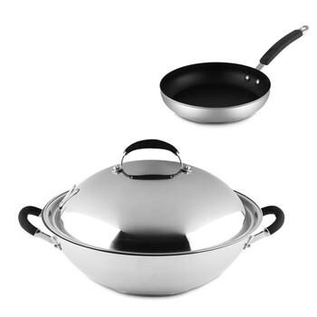 
                                        美亚Circulon圈圈锅炒锅 36cm 不锈钢 不粘 炒菜锅 锅具77241                