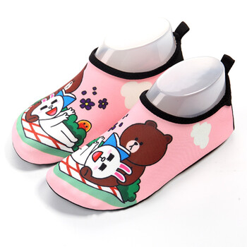 儿童地板袜加绒透气宝宝学步早教袜套软鞋船袜居家厚底袜子鞋 开心兔