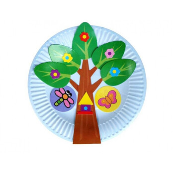 园美劳创意纸盘画圆盘diy手工彩色盘子粘贴儿童diy 手工纸盘拍总数