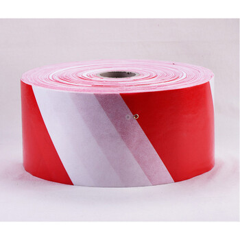 建筑安全楼层警戒带警示带踢脚线 隔离带黄黑红白超长400米 红白色400