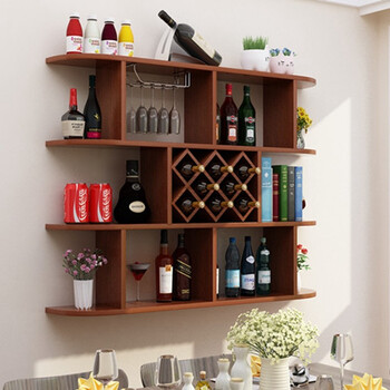 超益嘉现代简约壁挂酒柜墙上悬挂吊柜菱形酒格餐厅挂壁挂酒柜式红酒柜