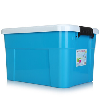 
                                        
                                        艾莱雅（ailaiya）塑料加固收纳百纳储物整理箱（大号）45L 超值2个装 蓝色 Z1252                