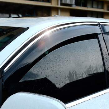 左鸿 晴雨挡 车窗雨眉 注塑带亮条挡雨板 专用改装 汽车配件 晴雨挡