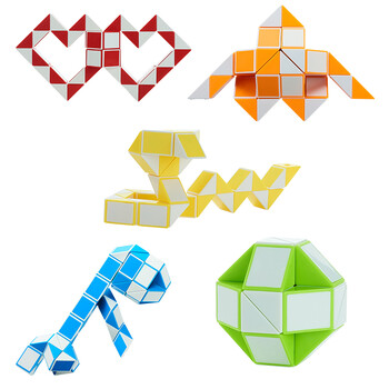 魔方百变魔尺24段24节36段48段72段大号异形魔方智力儿童学生玩具【24段+ 