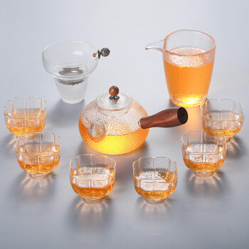 日式茶具套装耐热玻璃茶泡茶壶家用功夫茶杯套装整套茶道简约现代 简