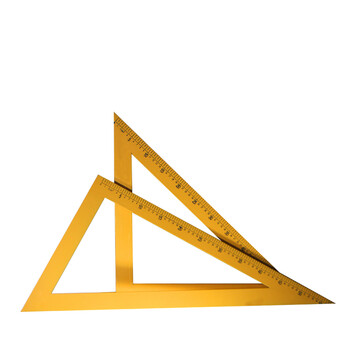 木质三角尺 直角尺 教师用三角尺 三角板 教学用大号教具两件套