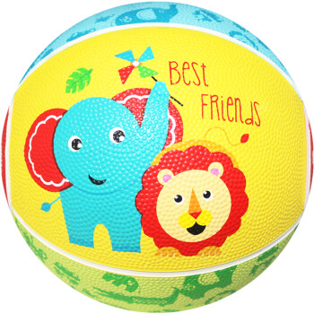 费雪(Fisher Price)玩具球17cm趣味卡通拍拍球橡胶篮球宝宝充气皮球幼儿运动玩具F0515H11新年礼物 儿童